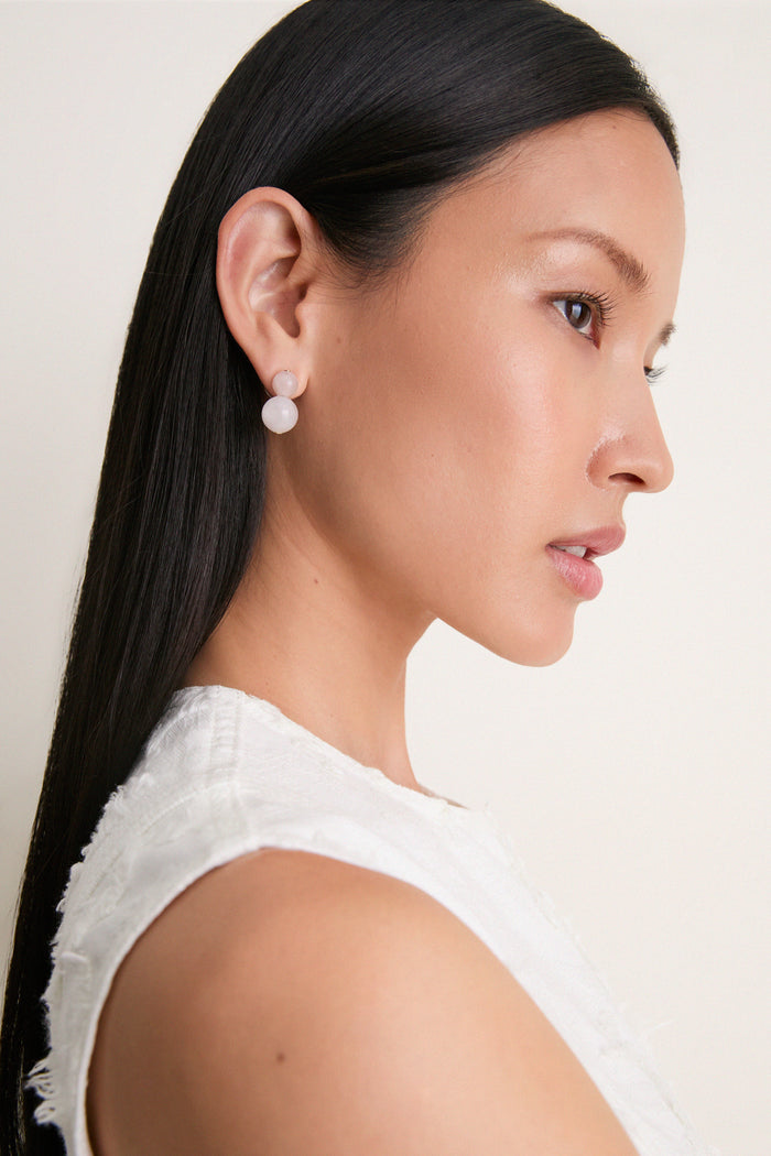 Rose Quartz Cara Earrings