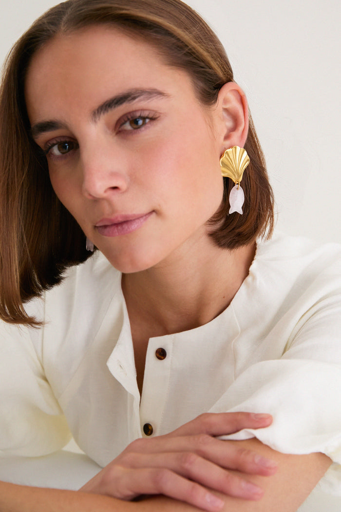 Rose Quartz Juno Earrings