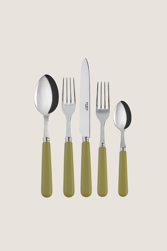 Sage Green Pop Unis 5 Piece Place Setting
