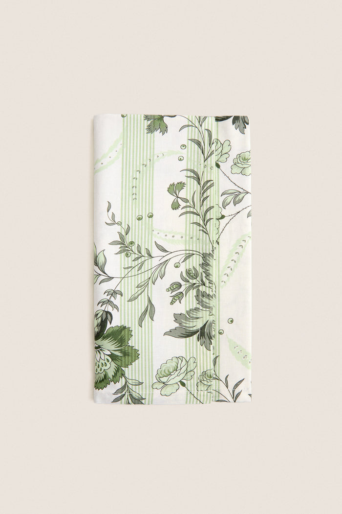 Sage Powder Room Chintz Printed Napkins Set of 4