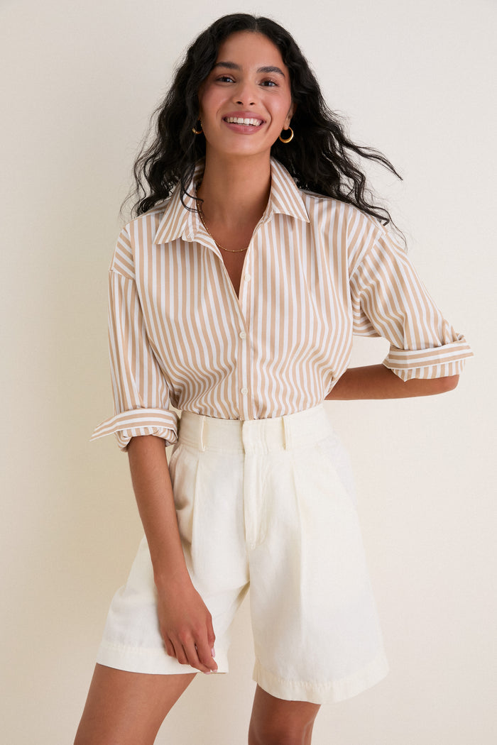 Salted Caramel Stripe Wexler Button Down