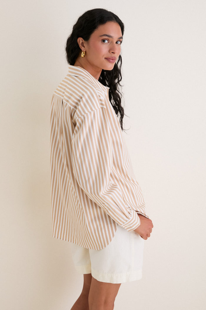 Salted Caramel Stripe Wexler Button Down