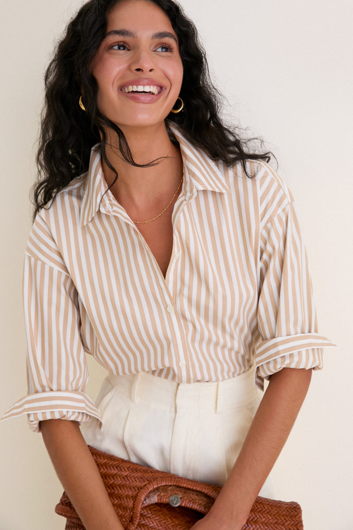 Salted Caramel Stripe Wexler Button Down