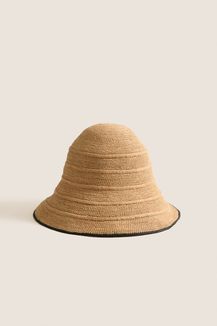 Sand and Black Teagan Hat