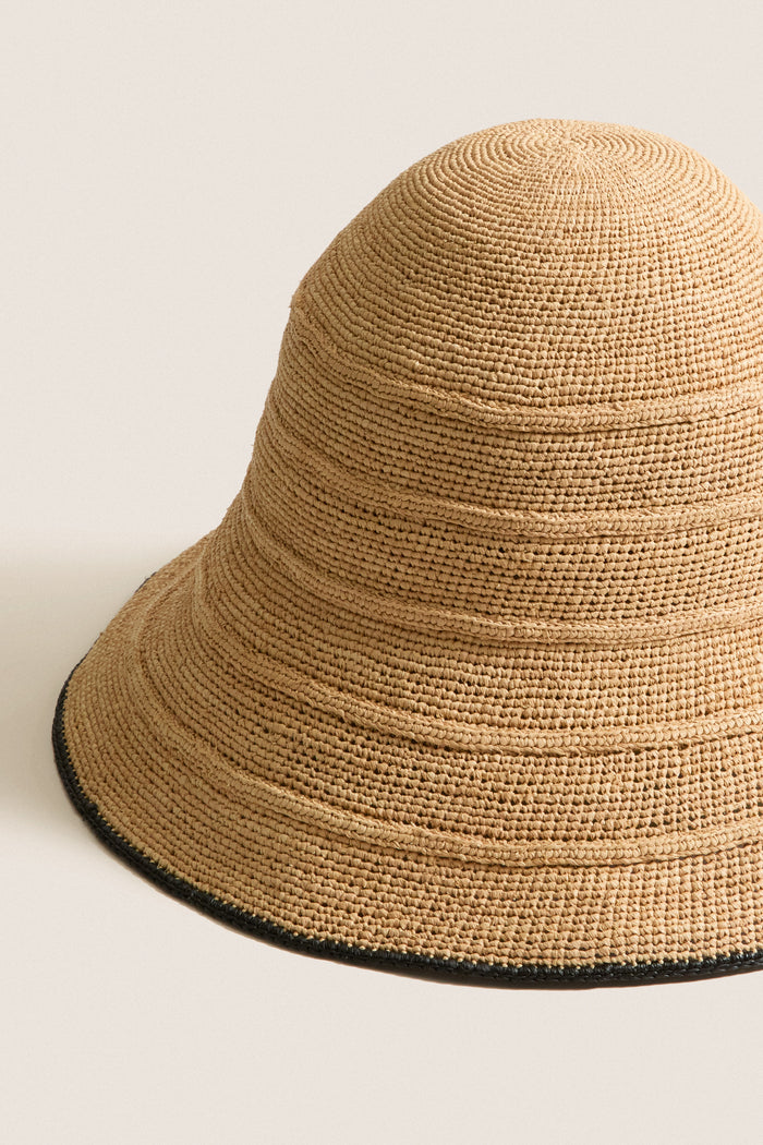 Sand and Black Teagan Hat
