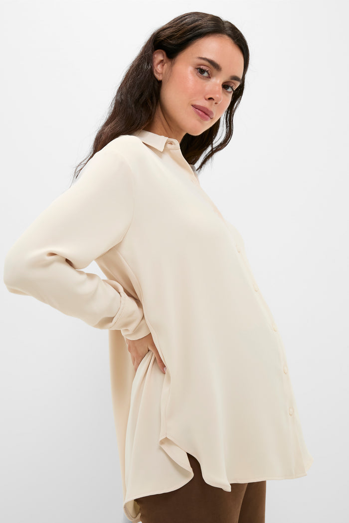 Sandshell Celest Drapey Button Down
