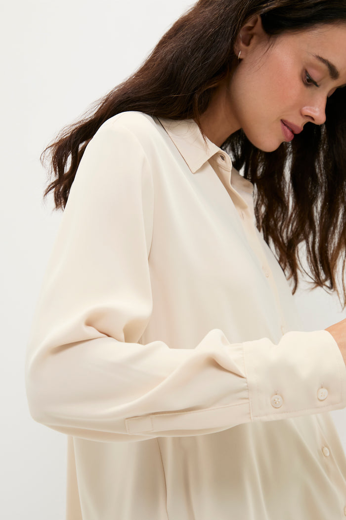 Sandshell Celest Drapey Button Down