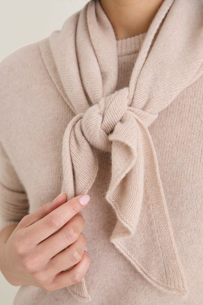 Sandstone Cashmere Triangle Scarf