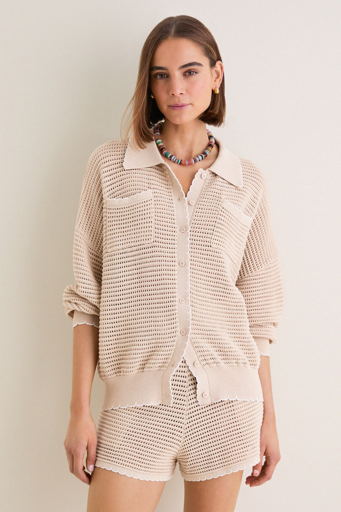 Sandstone Crochet Somerset Jacket