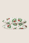 Scarlet Geranium Pillowcase Pair