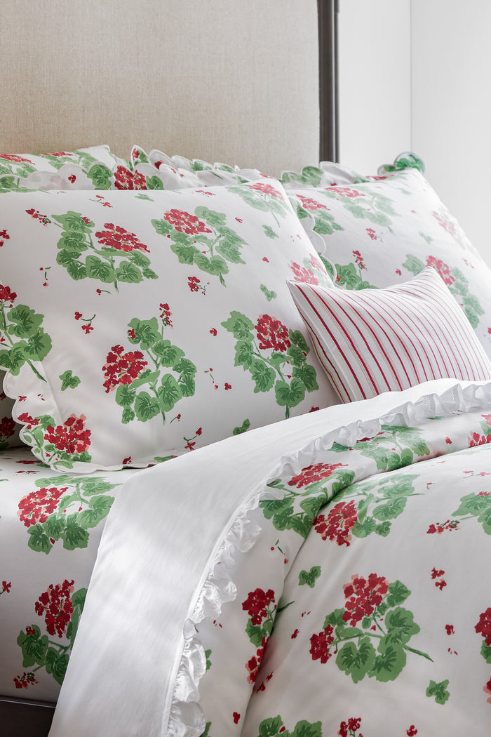 Scarlet Geranium Sham
