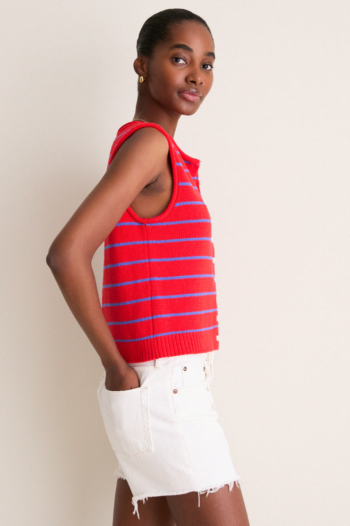 Scarlett and Cobalt Taylor Striped Sweater Vest