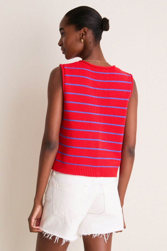 Scarlett and Cobalt Taylor Striped Sweater Vest