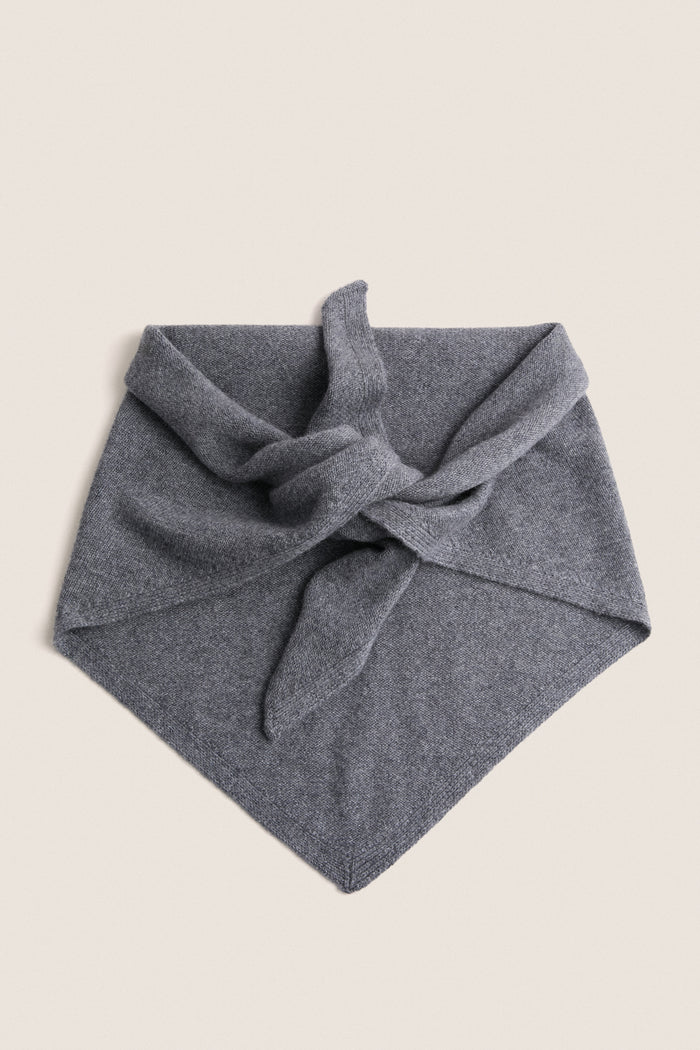 Shadow Gray Cashmere Triangle Scarf
