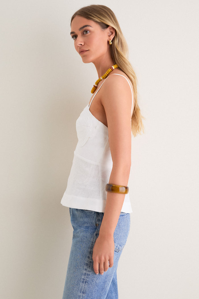 Off-White Shell Bust Peplum Blouse