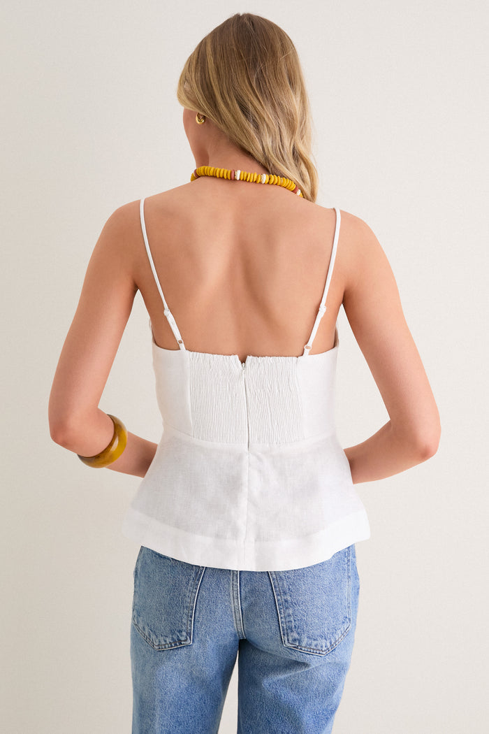 Off-White Shell Bust Peplum Blouse