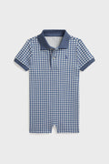 Short-Sleeve Interlock Gingham Shortall