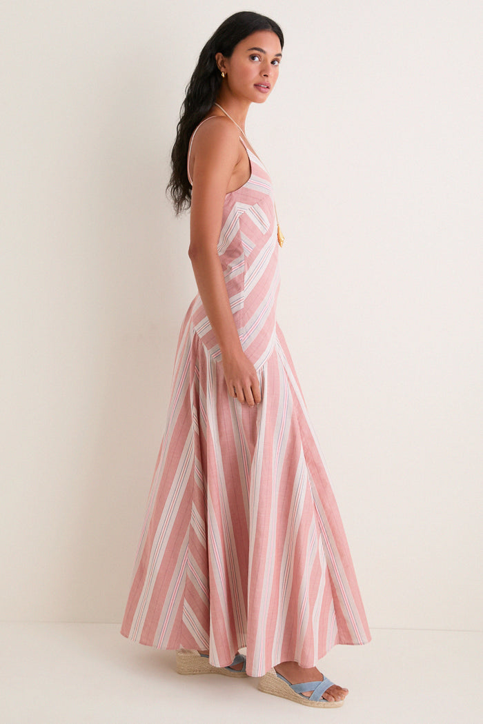 Sicilian Stripe Florentia Maxi Dress