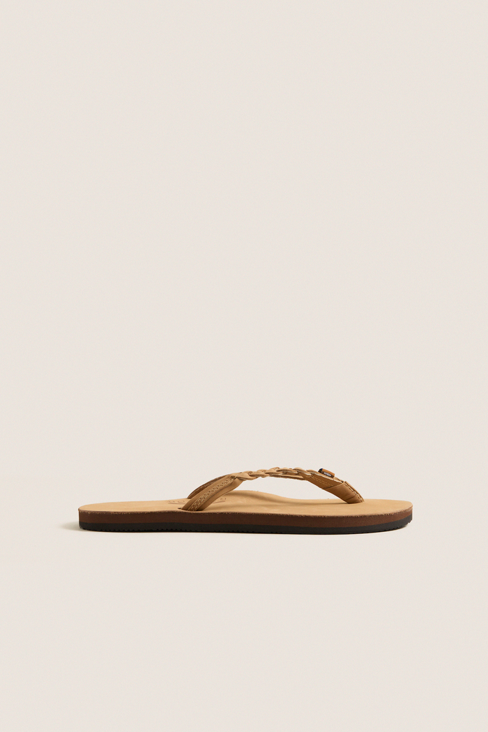 Sierra Brown Flirty Braidy Flip Flops