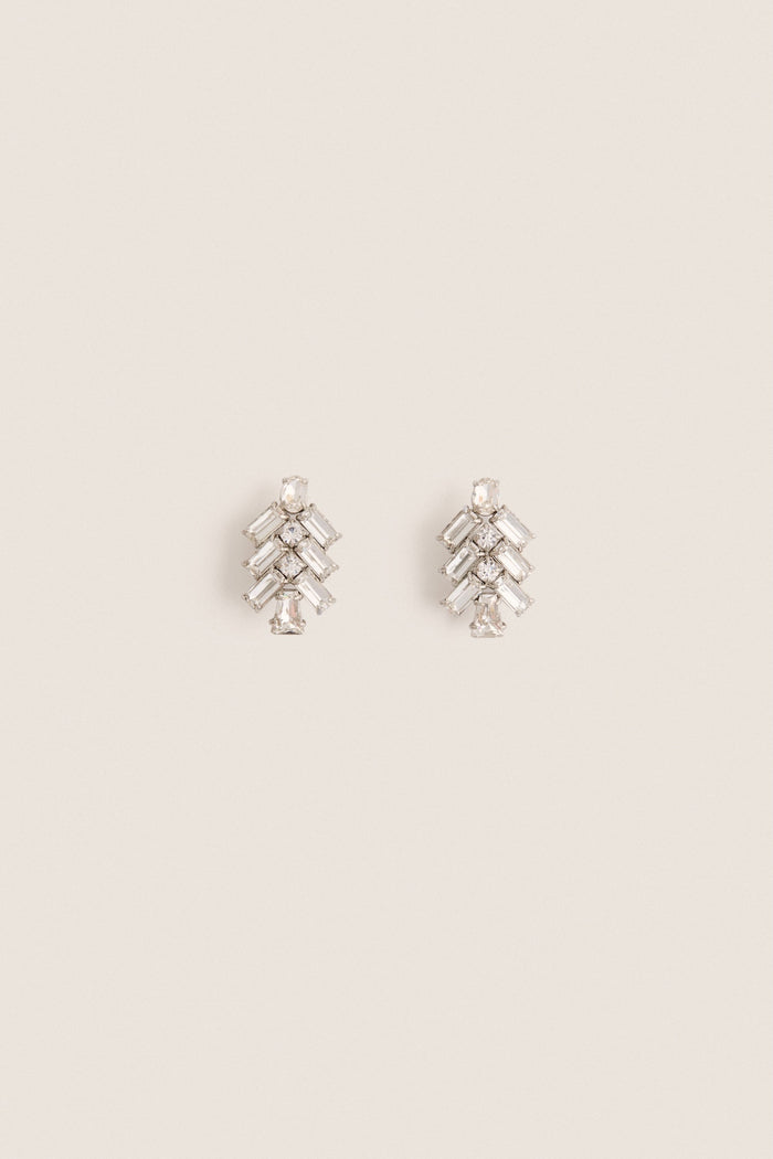Silver Crystal Starburst Lueur Earrings