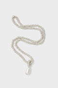 Silver Pearl Drop Linea Necklace