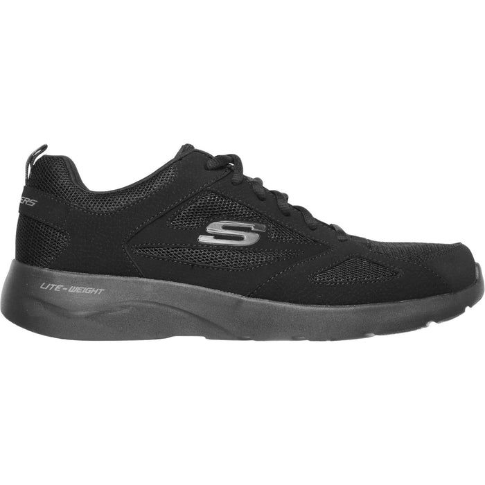 Skechers Mens Dynamight 2.0 Lace Up Memory Foam Trainer Black
