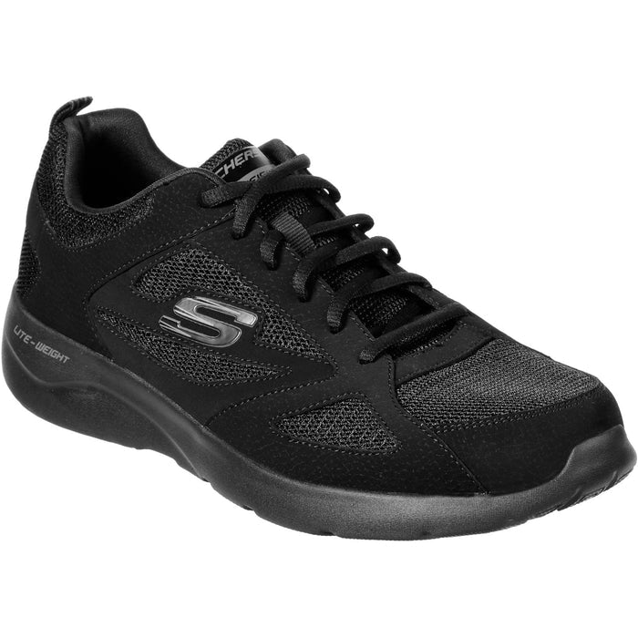 Skechers Mens Dynamight 2.0 Lace Up Memory Foam Trainer Black