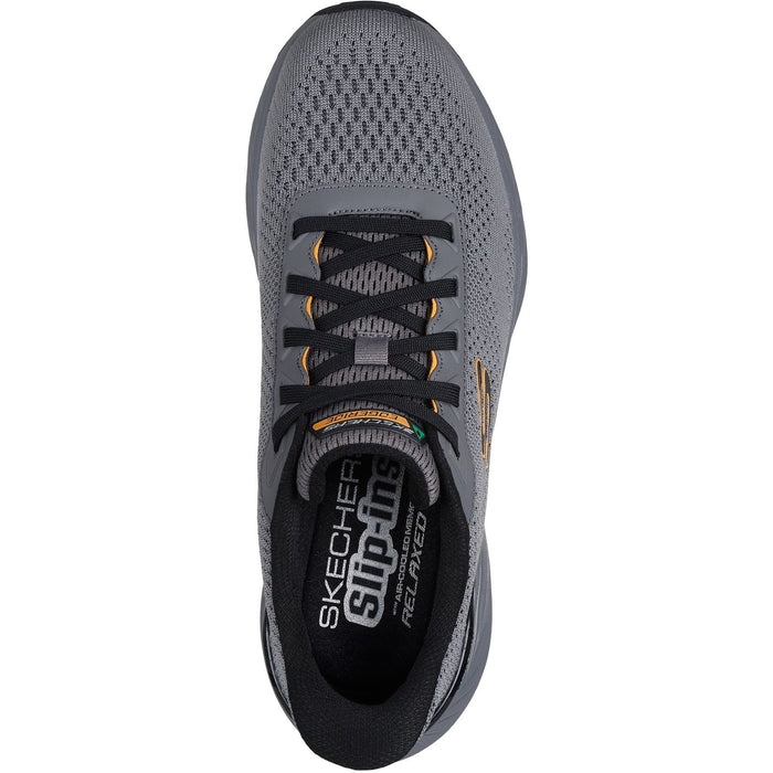 Skechers Mens Edgeride Trainer Charcoal/Yellow