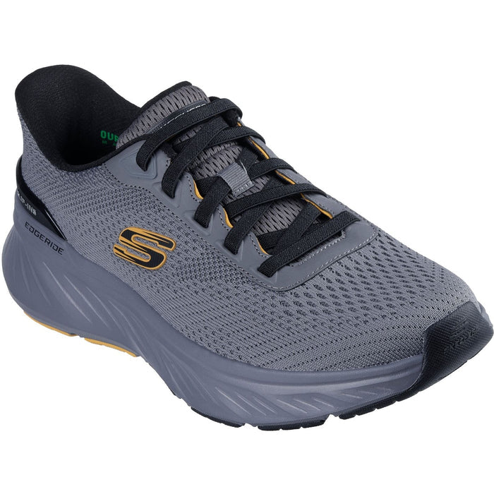 Skechers Mens Edgeride Trainer Charcoal/Yellow