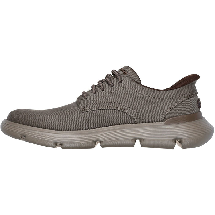 Skechers Mens Garza Clive Shoe Dark Taupe