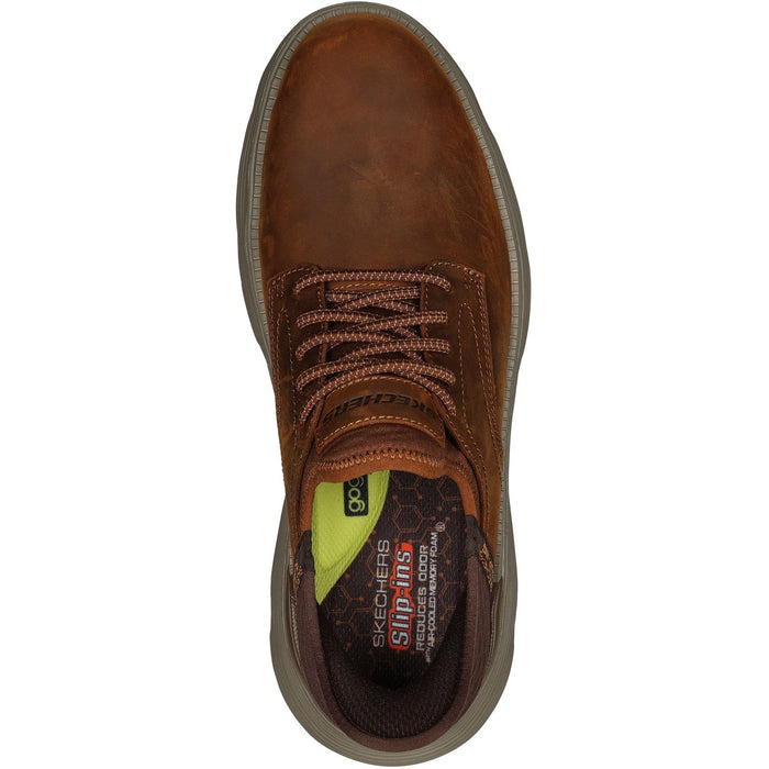 Skechers Mens Garza Gervin Shoes Dark Brown
