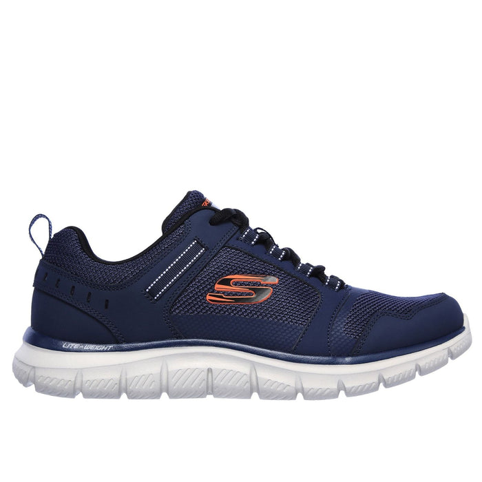 Skechers Mens Track Knockhill Shoes Navy/Orange