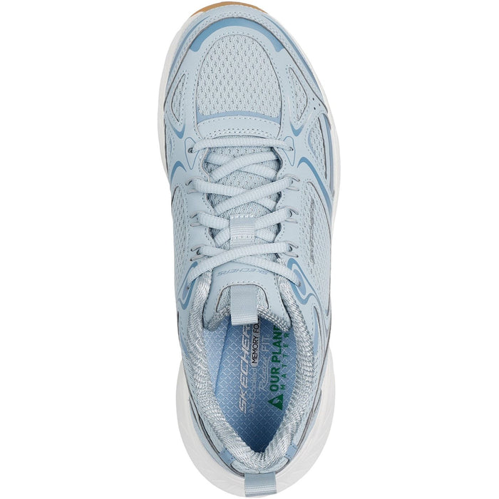 Skechers Womens Edgeride Silver Eclipse Trainers Blue