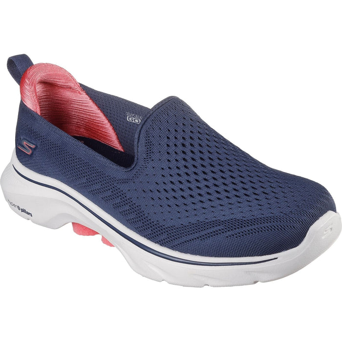 Skechers Womens GO WALK 7 - Vina Shoe Navy/Coral