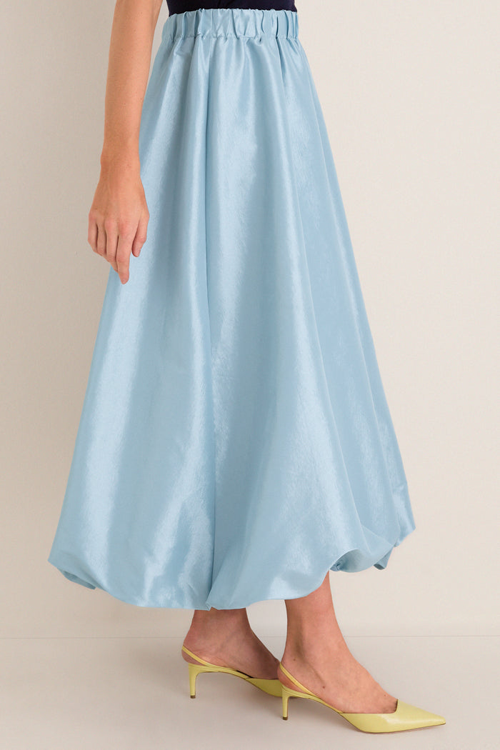 Sky Blue Taffeta Cynthia Bubble Skirt