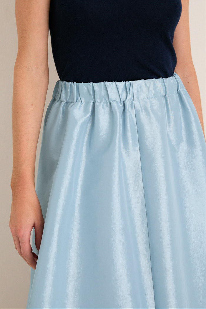 Sky Blue Taffeta Cynthia Bubble Skirt
