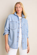 Soft Blue Organic Denim Overshirt