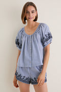 Soutache Embroidered Tully Top
