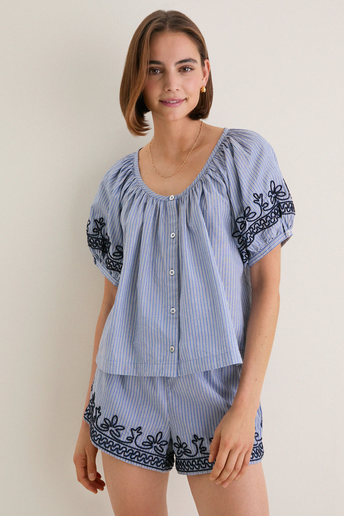 Soutache Embroidered Tully Top