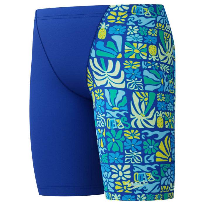 Speedo Printed V-Cut Kids EnduraSoft Jammer Swim Shorts
