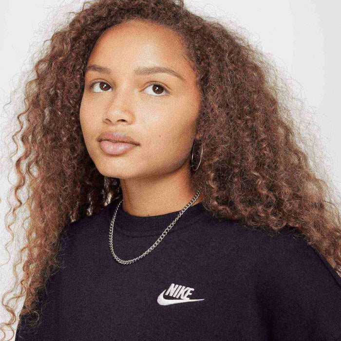 Nike Girls NSW Club Flce Boxy Crew Black