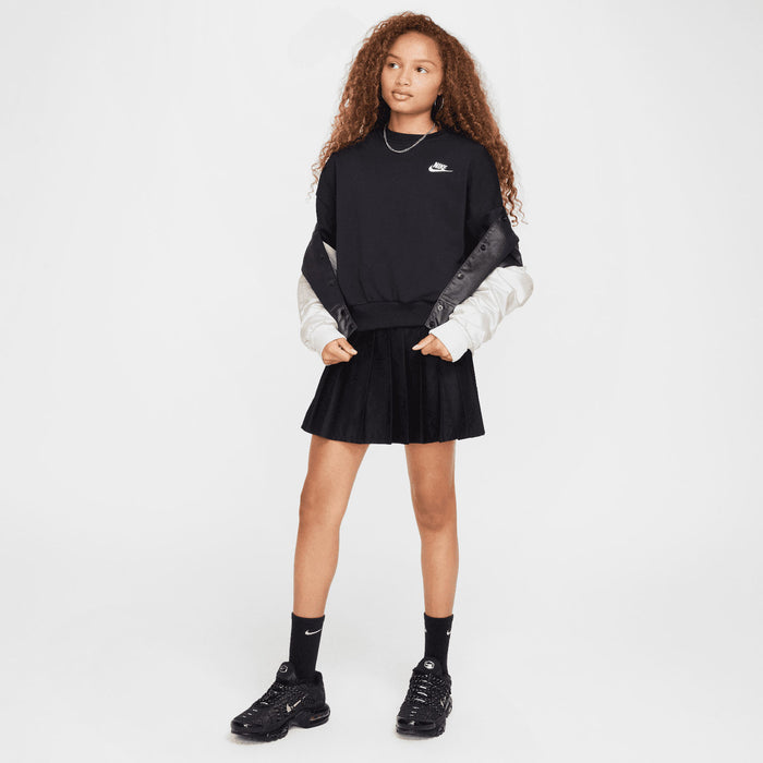 Nike Girls NSW Club Flce Boxy Crew Black