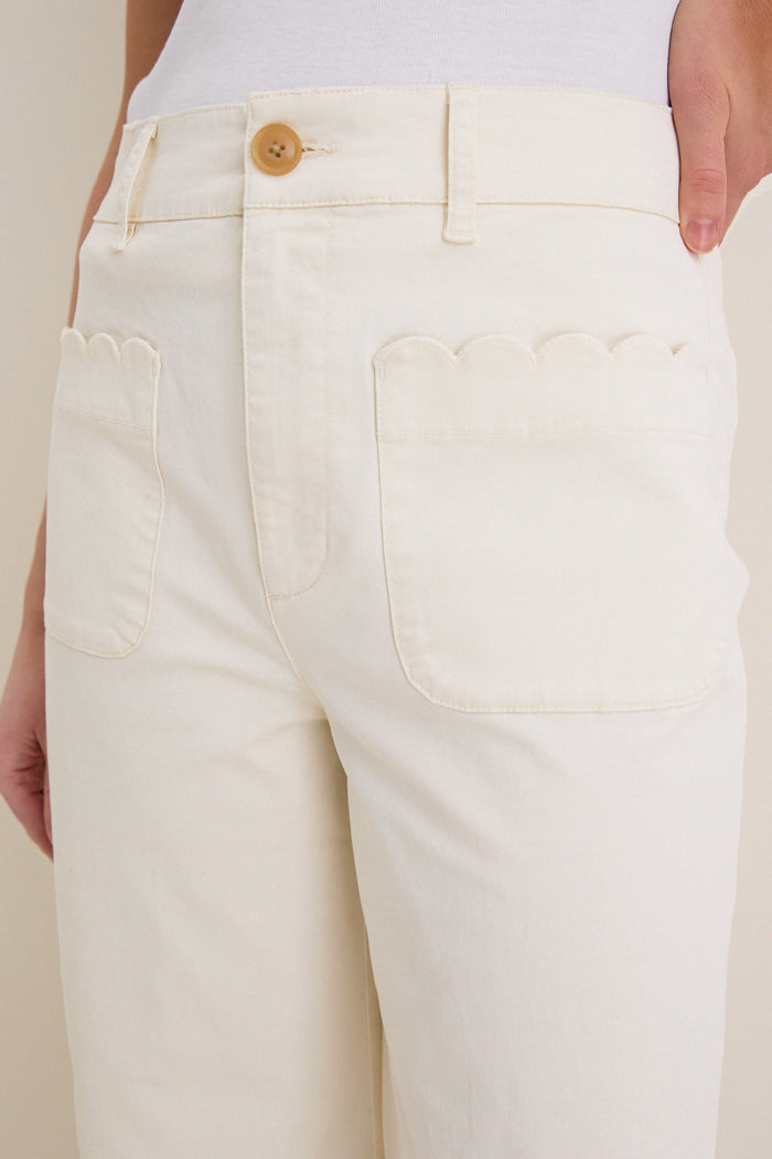 Stone Chino Wide Leg Davis Pants