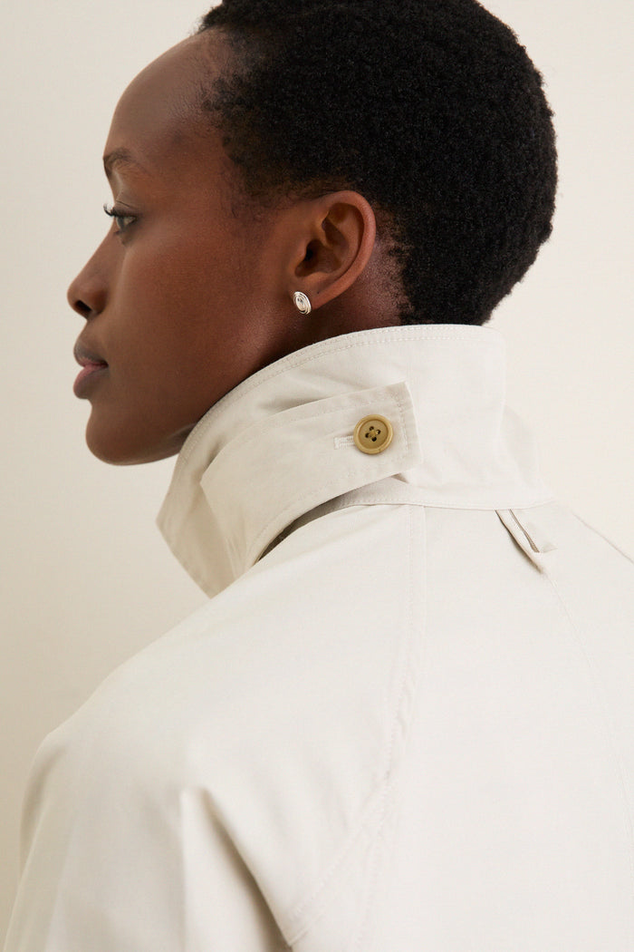 Stone Madeleine Trench in Cotton Blend