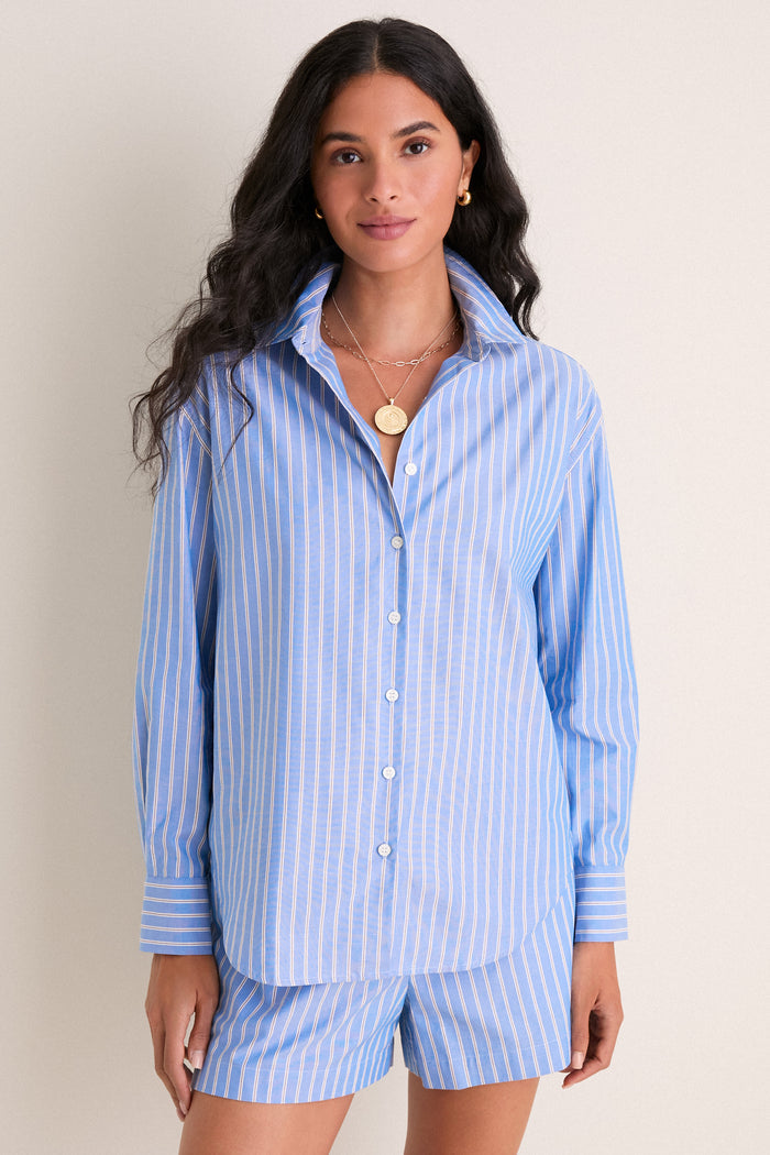 Stormy Stripe Nadine Button Down