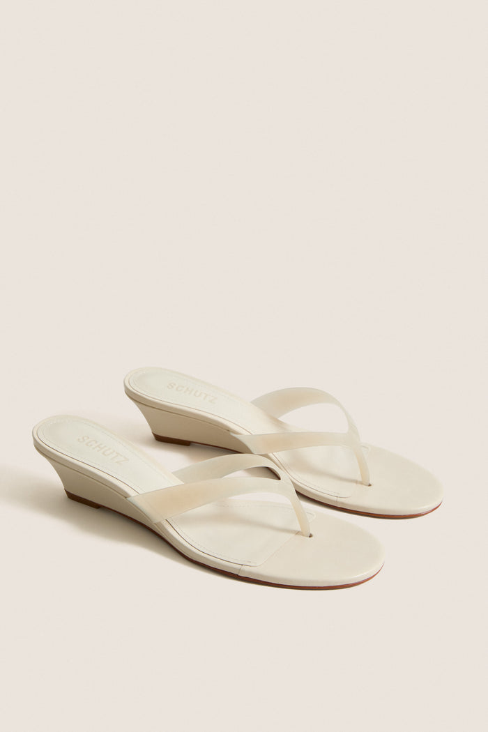Sugar White Roslyn Wedge Sandals