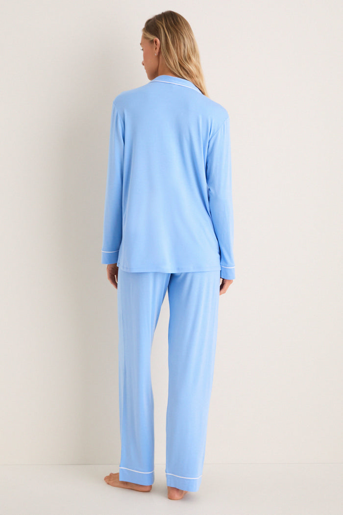 Summer Blue Gisele Long PJ Set