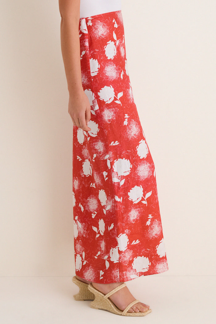 Sunrose Rosso Martina Maxi Skirt