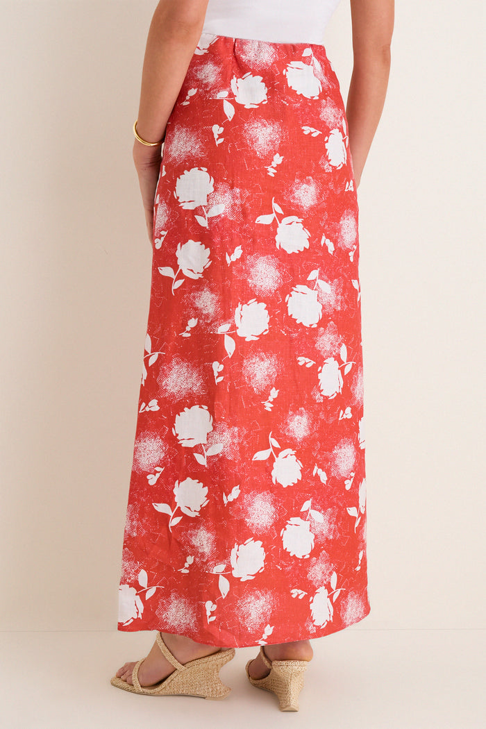 Sunrose Rosso Martina Maxi Skirt