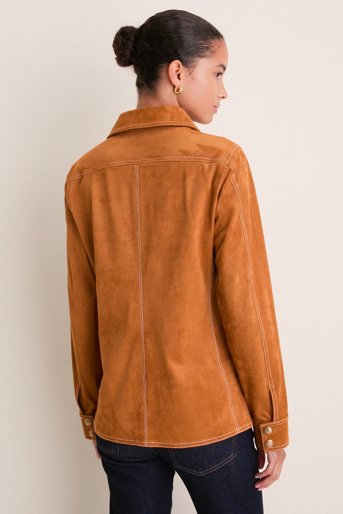 Tan Suede Redford Button Down